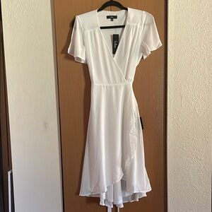 Lulus White Wrap Dress